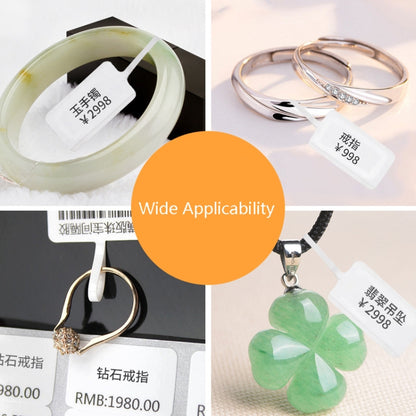 2 PCS Jewelry Tag Price Label Thermal Adhesive Label Paper for NIIMBOT B11 / B3S, 02F 100 Sheets, 02F Festive Red 100 Sheets