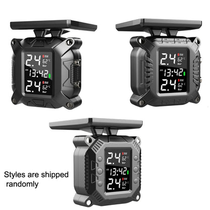 M9 Motorcycle Tire Pressure Monitor Solar Wireless External High-Precision Monitoring Waterproof Detector，Random Style Delivery, M9