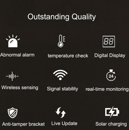M9 Motorcycle Tire Pressure Monitor Solar Wireless External High-Precision Monitoring Waterproof Detector，Random Style Delivery, M9