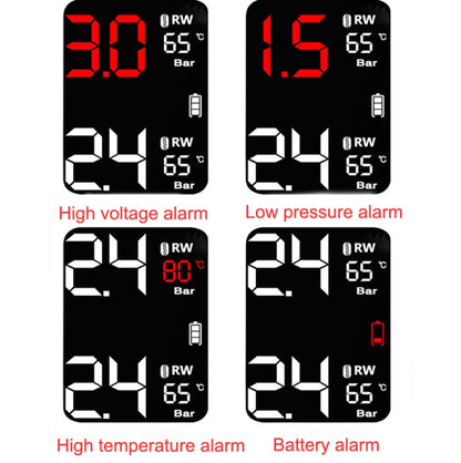 M9 Motorcycle Tire Pressure Monitor Solar Wireless External High-Precision Monitoring Waterproof Detector，Random Style Delivery, M9