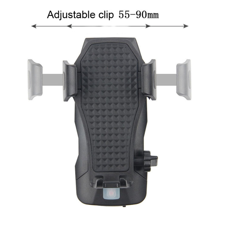 500LM Bicycle Light Mobile Phone Holder Multi-Function Riding Front Light With Horn, 4000 mAh (Black), 4000 mAh (Black Red), 4000 mAh (Black Blue), 4000 mAh (Black Orange), 2400 mAh (Black Red), 2400 mAh (Black Blue), 2400 mAh (Black Orange)