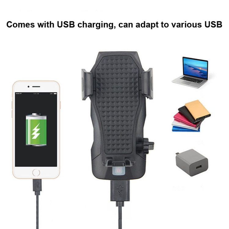 500LM Bicycle Light Mobile Phone Holder Multi-Function Riding Front Light With Horn, 4000 mAh (Black), 4000 mAh (Black Red), 4000 mAh (Black Blue), 4000 mAh (Black Orange), 2400 mAh (Black Red), 2400 mAh (Black Blue), 2400 mAh (Black Orange)