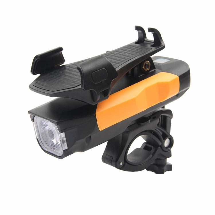 500LM Bicycle Light Mobile Phone Holder Multi-Function Riding Front Light With Horn, 4000 mAh (Black), 4000 mAh (Black Red), 4000 mAh (Black Blue), 4000 mAh (Black Orange), 2400 mAh (Black Red), 2400 mAh (Black Blue), 2400 mAh (Black Orange)