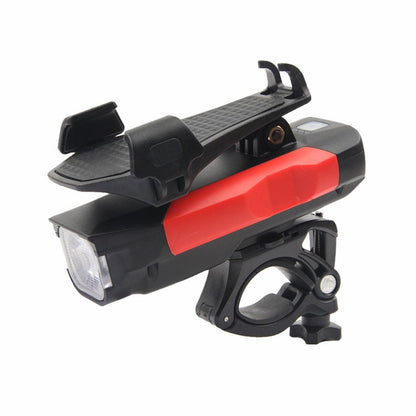500LM Bicycle Light Mobile Phone Holder Multi-Function Riding Front Light With Horn, 4000 mAh (Black), 4000 mAh (Black Red), 4000 mAh (Black Blue), 4000 mAh (Black Orange), 2400 mAh (Black Red), 2400 mAh (Black Blue), 2400 mAh (Black Orange)
