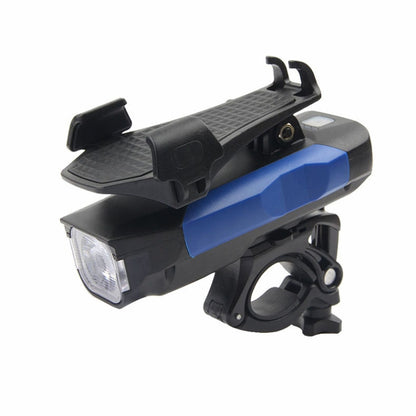 500LM Bicycle Light Mobile Phone Holder Multi-Function Riding Front Light With Horn, 4000 mAh (Black), 4000 mAh (Black Red), 4000 mAh (Black Blue), 4000 mAh (Black Orange), 2400 mAh (Black Red), 2400 mAh (Black Blue), 2400 mAh (Black Orange)