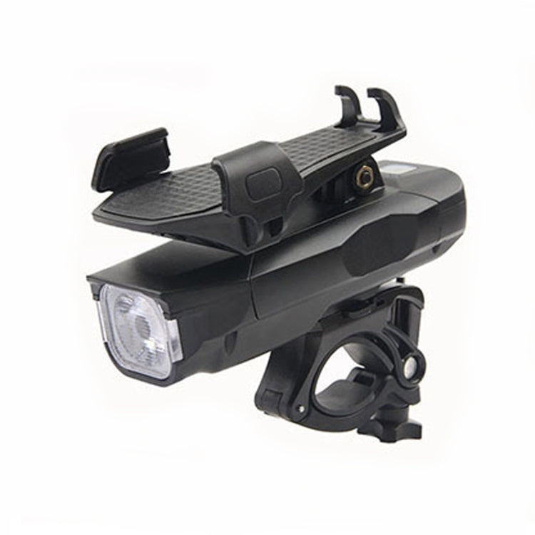 500LM Bicycle Light Mobile Phone Holder Multi-Function Riding Front Light With Horn, 4000 mAh (Black), 4000 mAh (Black Red), 4000 mAh (Black Blue), 4000 mAh (Black Orange), 2400 mAh (Black Red), 2400 mAh (Black Blue), 2400 mAh (Black Orange)