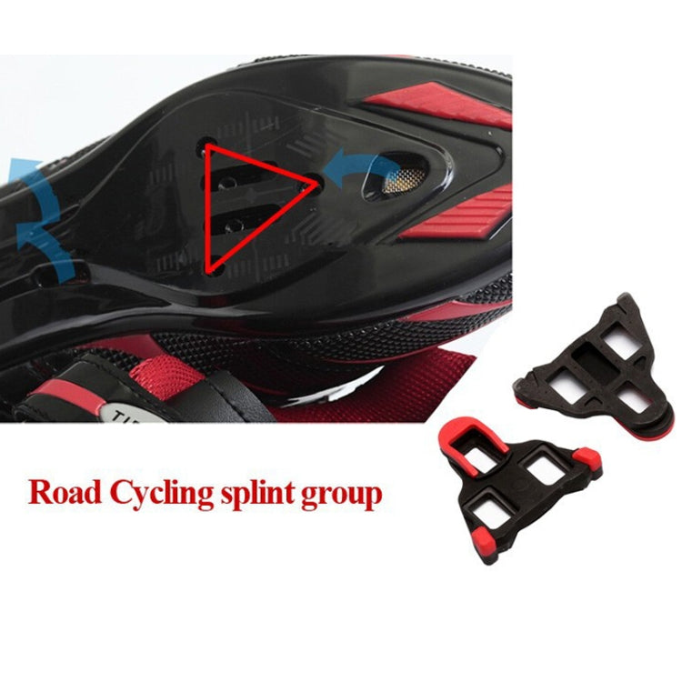 1 Pair Bicycle Splint Set 6 Degrees Road Lock Plate Special For Road Bike Shoes, DH0501 Red, DH0501 Pad