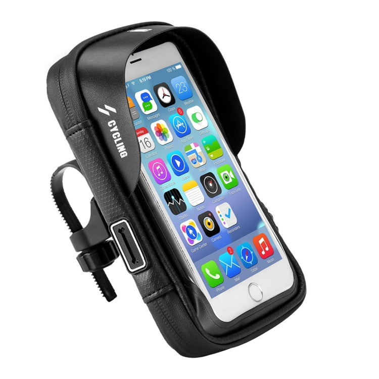 Bicycle Bag Handlebar Bag Waterproof Touch Screen Upper Tube Bag Saddle Bag, 6inch