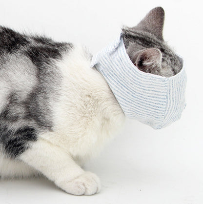 Cat Face Mask Pet Anti-Bite Anti-Licking Reathable Face Mask, S, M