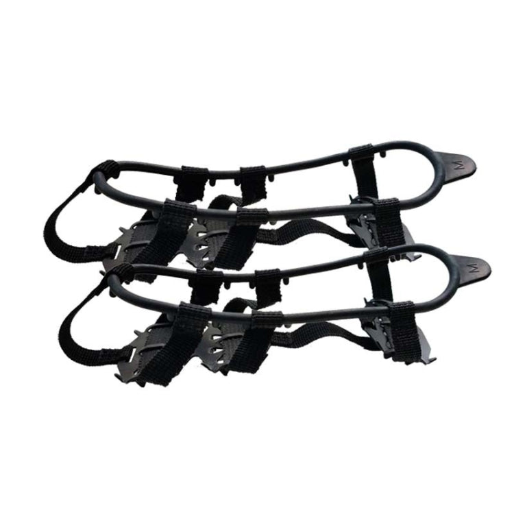 Outdoor 24-Tooth Reinforced Crampons Non-Slip Shoe Covers Snow Claws Winter Hiking Shoes Spikes Chain, Size:  L  (40-45), M (32-39), L  (40-45)