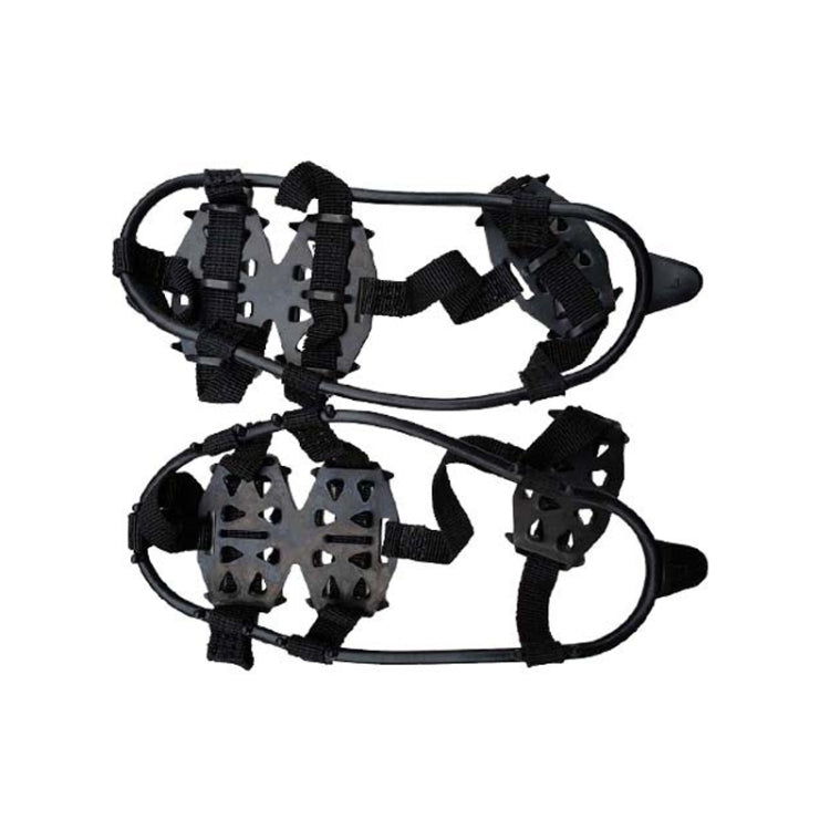 Outdoor 24-Tooth Reinforced Crampons Non-Slip Shoe Covers Snow Claws Winter Hiking Shoes Spikes Chain, Size:  L  (40-45), M (32-39), L  (40-45)