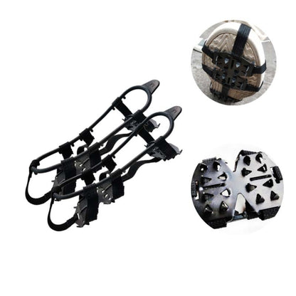 Outdoor 24-Tooth Reinforced Crampons Non-Slip Shoe Covers Snow Claws Winter Hiking Shoes Spikes Chain, Size:  L  (40-45), M (32-39), L  (40-45)