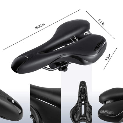 YAFEE YF-1034-3 Soft Mountain Bike Seat Mountain Bike Hollow Breathable Saddle Seat Cushion Bicycle Seat, YF-1034-3