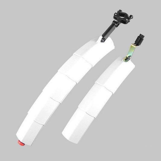 Bicycle Telescopic Folding Mudguard  27.5 Inch Extended Water Retaining LED Taillight