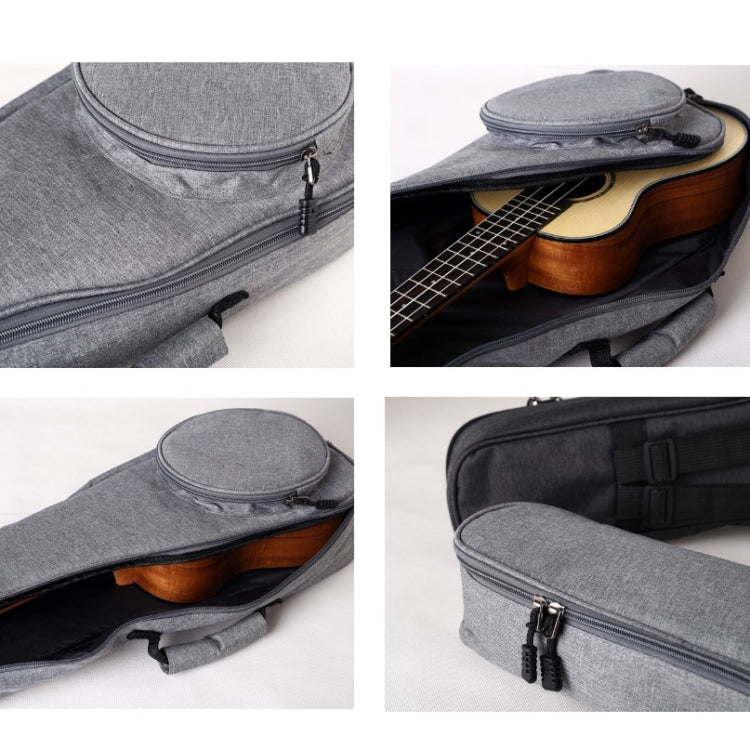 UK-12 23 Inch Ukulele Storage Bag Plus Cotton Padded Anti-Fall Backpack, Ukulele Storage Bag