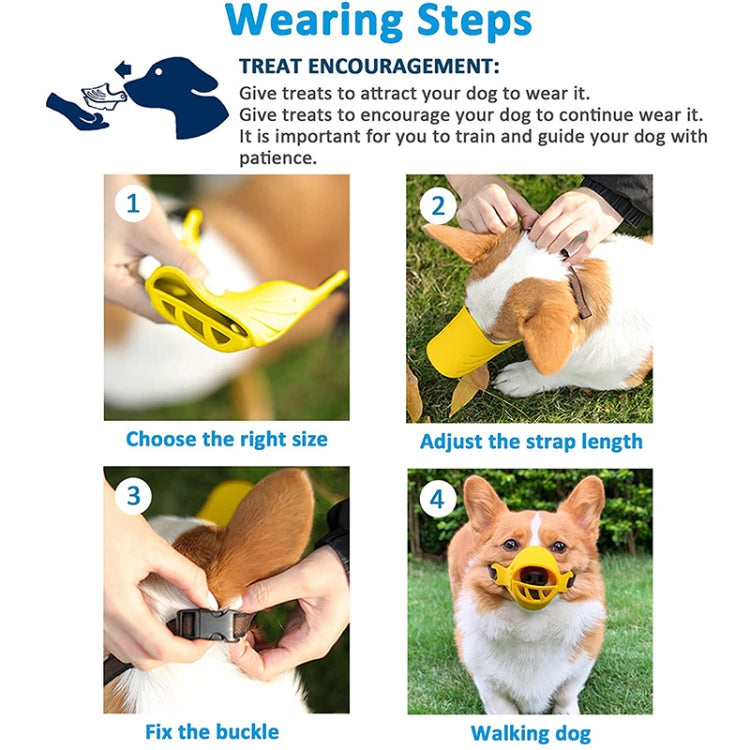 Dog Muzzle Cover Tedike Fund Fur Dog Muzzle Cover Anti-Bite Mouth Cover Silicone Supplies, S, L, XL, M