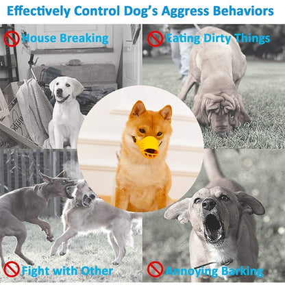 Dog Muzzle Cover Tedike Fund Fur Dog Muzzle Cover Anti-Bite Mouth Cover Silicone Supplies, S, L, XL, M