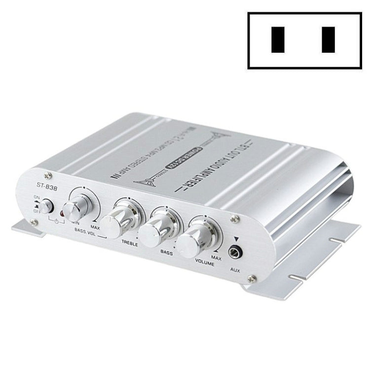 ST-838 Mini Digital Hi-Fi 2.1 Channel Power Amplifier Stereo Bass Audio Player CD MP3 MP4 PC Speaker, US Plug, EU Plug