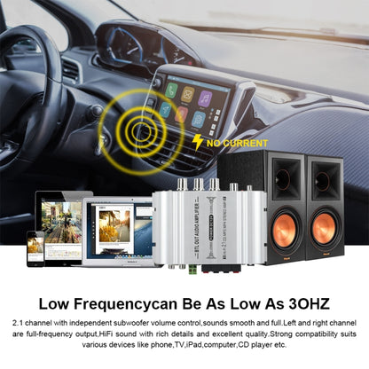 ST-838 Mini Digital Hi-Fi 2.1 Channel Power Amplifier Stereo Bass Audio Player CD MP3 MP4 PC Speaker, US Plug, EU Plug
