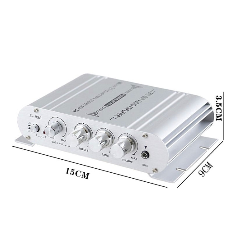 ST-838 Mini Digital Hi-Fi 2.1 Channel Power Amplifier Stereo Bass Audio Player CD MP3 MP4 PC Speaker, US Plug, EU Plug