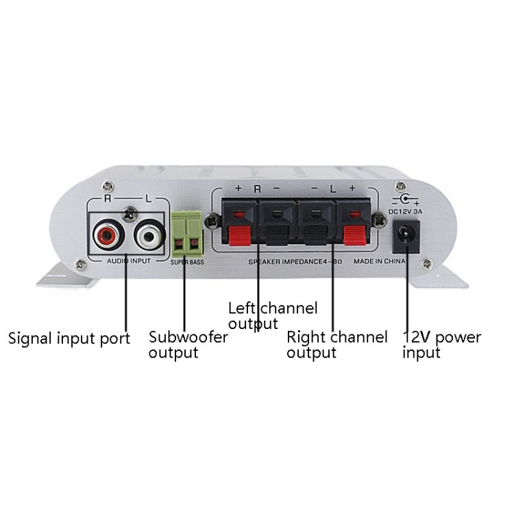 ST-838 Mini Digital Hi-Fi 2.1 Channel Power Amplifier Stereo Bass Audio Player CD MP3 MP4 PC Speaker, US Plug, EU Plug