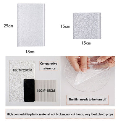 Acrylic Texture Background Board Photo Props Background Decorative Geometric Ornaments, 3 PCS 10 x 10cm, 2 PCS 10 x 15cm, 15 x 15cm, 15 x 20cm, 18 x 29cm