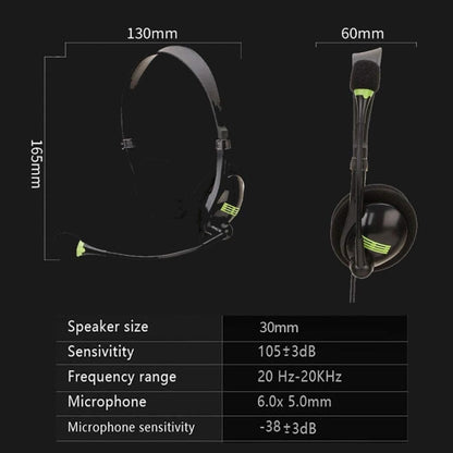 Computer USB Interface Headphone Aviation Headset with Microphone