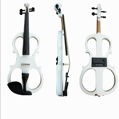 YS030 4 / 4 Wooden Manual Electronic Violin for Beginners, with Bag, Wine Red, White, Black