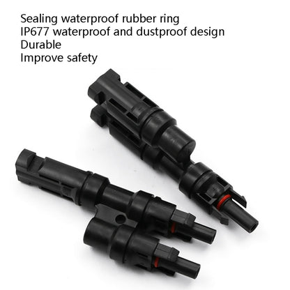 MC4 Photovoltaic Connector Solar Branch Connector Solar Panel Male And Female Plug Accessories, 10 Sets MC4 4 in 1, 1 Pair MC4 Three-way Y Type, 1 Pair MC4 Four-way Y Type, 1 Pair MC4 Five-way Y Type, 1 Pair MC4 Three-way T Type