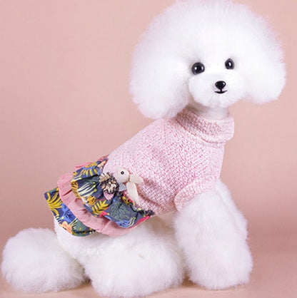 Autumn And Winter Pet Skirt Teddy Bichon Hiromi Schnauzer Yorkshire Small Dog Clothes, XS, S, M, L, XL, XXL