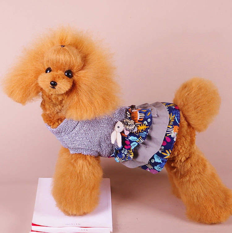 Autumn And Winter Pet Skirt Teddy Bichon Hiromi Schnauzer Yorkshire Small Dog Clothes, XS, S, M, L, XL, XXL