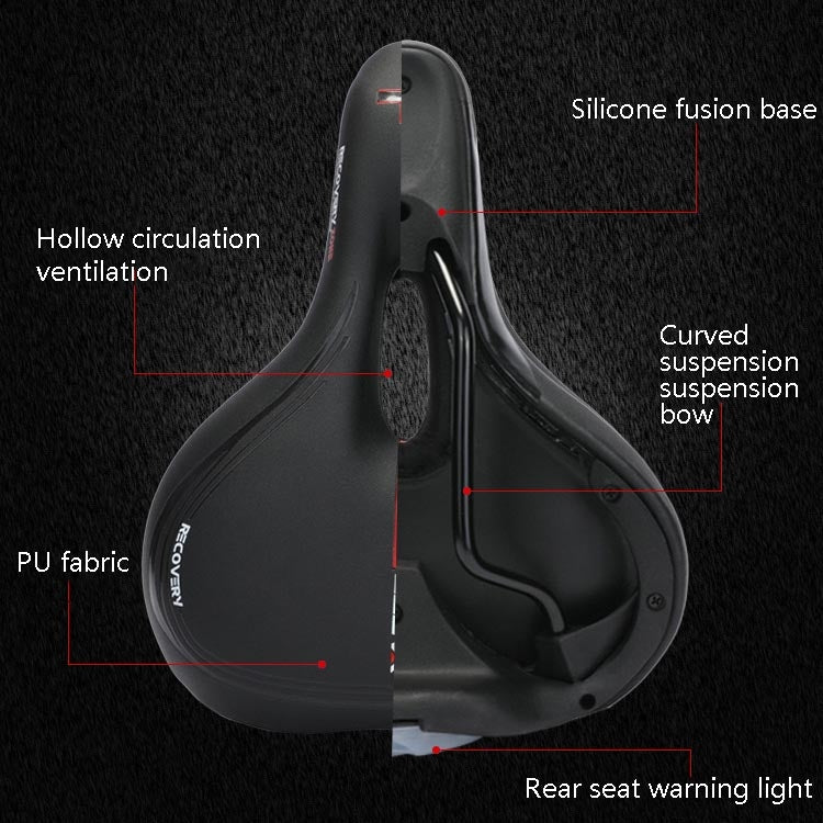 YAFEE Taillight Bicycle Seat Mountain Bike Saddle With Light Seat