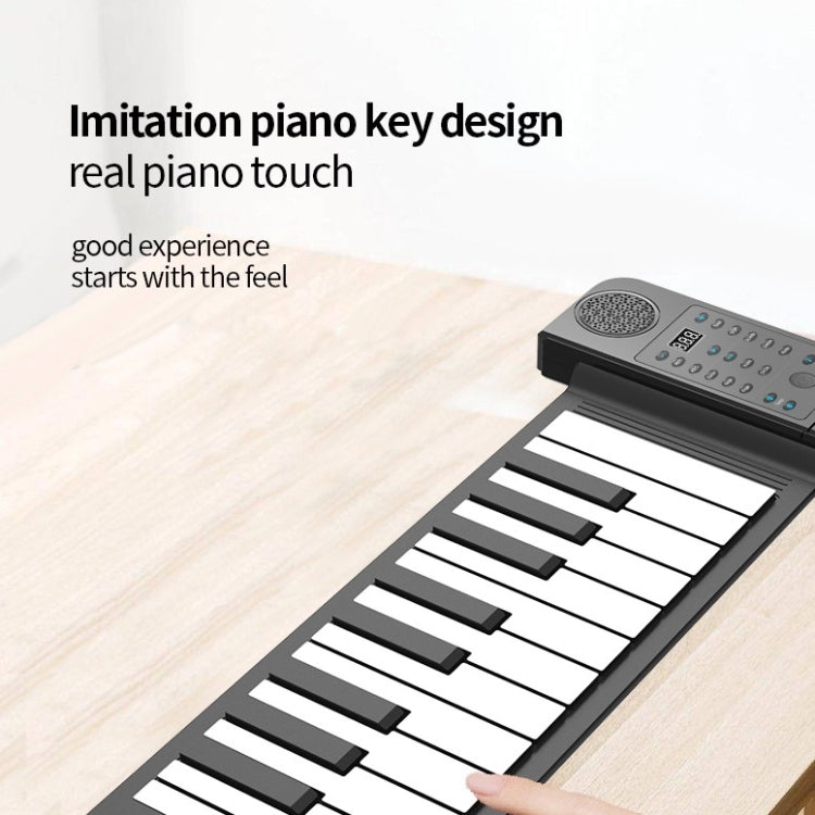 PN61S 61-key Hand-Rolled Foldable Piano Thickened Portable Beginner Keyboard, 61-key