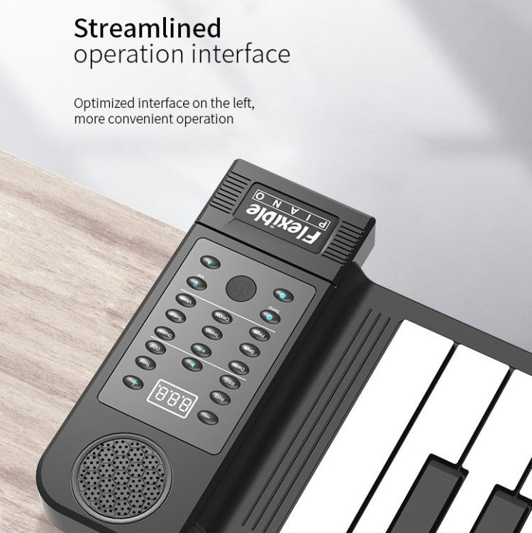 PN61S 61-key Hand-Rolled Foldable Piano Thickened Portable Beginner Keyboard, 61-key