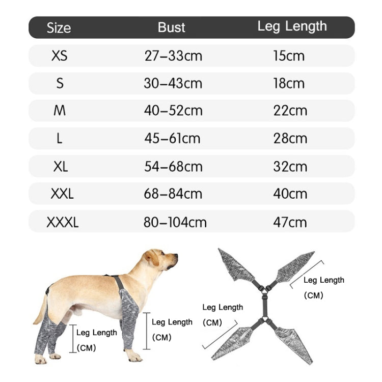 Dog Outdoor Four-Legged Pants Pet Waterproof & Dirt-Proof Sling Leg Cover, XS, S, M, L, XXL