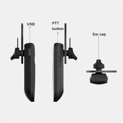 A08 Mini Ear Hook Wireless Walkie Talkie Outdoor Mini Walkie Talkie  Wireless Bluetooth Walkie Talkie