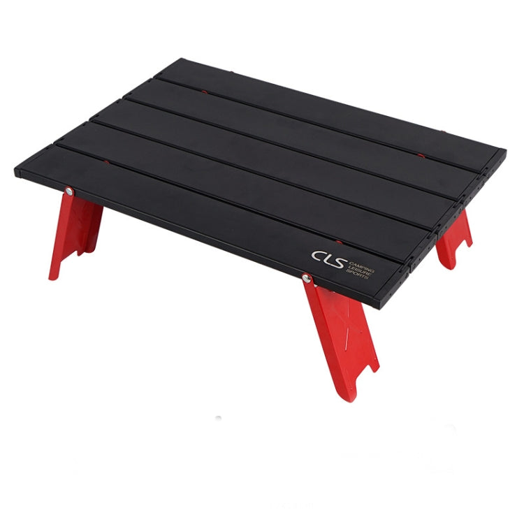 CLS Outdoor Mini Folding Table Camping Tent Table Camping Portable Coffee Table, Red, Silver
