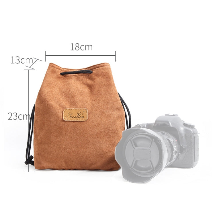 S.C.COTTON Liner Shockproof Digital Protection Portable SLR Lens Bag Micro Single Camera Bag, Square Khaki L, Square Blue L, Square Gray L, Square Brown L, Square Black L, Square Khaki M, Square Blue M, Square Gray M, Square Brown M, Square Black M...