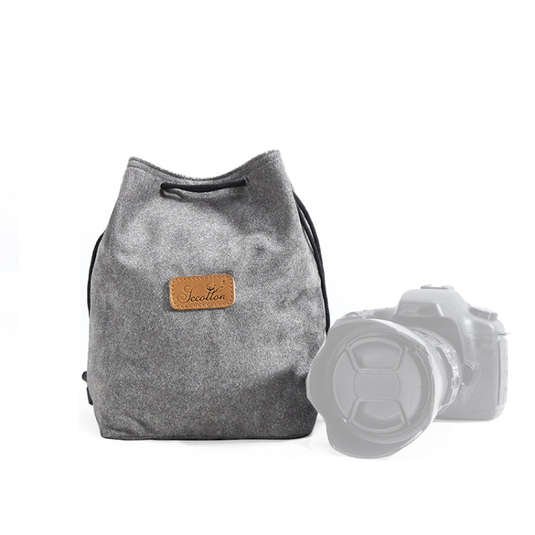 S.C.COTTON Liner Shockproof Digital Protection Portable SLR Lens Bag Micro Single Camera Bag, Square Khaki L, Square Blue L, Square Gray L, Square Brown L, Square Black L, Square Khaki M, Square Blue M, Square Gray M, Square Brown M, Square Black M...