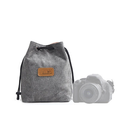 S.C.COTTON Liner Shockproof Digital Protection Portable SLR Lens Bag Micro Single Camera Bag, Square Khaki L, Square Blue L, Square Gray L, Square Brown L, Square Black L, Square Khaki M, Square Blue M, Square Gray M, Square Brown M, Square Black M...