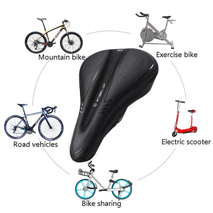 Wheel Up Bicycle Silicone Cushion Cover Mountain Bike Thickening GEL Saddle Cover Riding Equipment, LF32005G-S