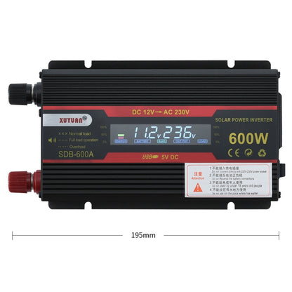 XUYUAN 600W Car Inverter LCD Display Converter, 12V to 220V, 12V to 110V, 24V to 220V, 24V to 110V