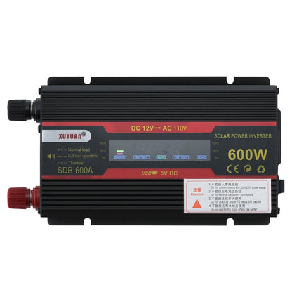 XUYUAN 600W Car Inverter LCD Display Converter, 12V to 220V, 12V to 110V, 24V to 220V, 24V to 110V