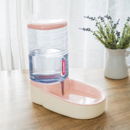 Hipidog Pet Automatic Feeder Cat & Dog Waterer Feeding Bowl Combined Grain Storage Bucket, Drinking Fountain (Blue), Drinking Fountain (Green), Drinking Fountain (Pink), Drinking Fountain (Grey), Feeder (Blue), Feeder (Green), Feeder (Pink), Feeder (Grey)