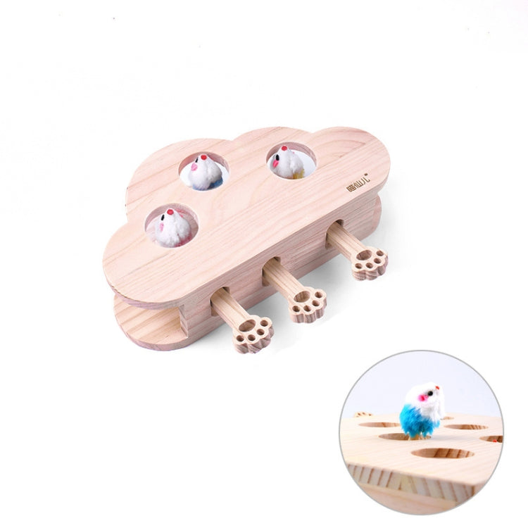 Hamster And Cat Toys Solid Wood Cat Supplies, Cloud Hairy Mouse