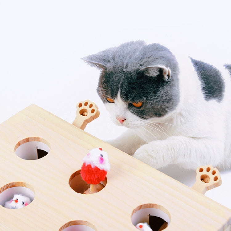 Hamster And Cat Toys Solid Wood Cat Supplies, Cloud Hairy Mouse