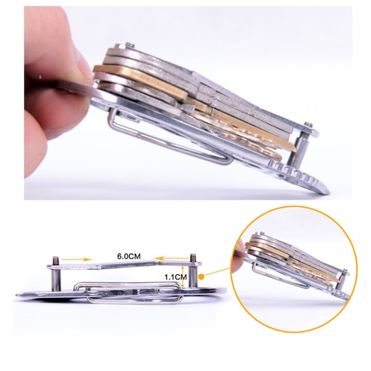 Outdoor Multi-Function Key Clip Stainless Steel Carabiner, Key Clip