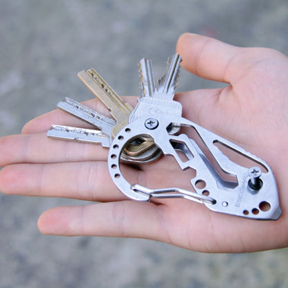 Outdoor Multi-Function Key Clip Stainless Steel Carabiner, Key Clip