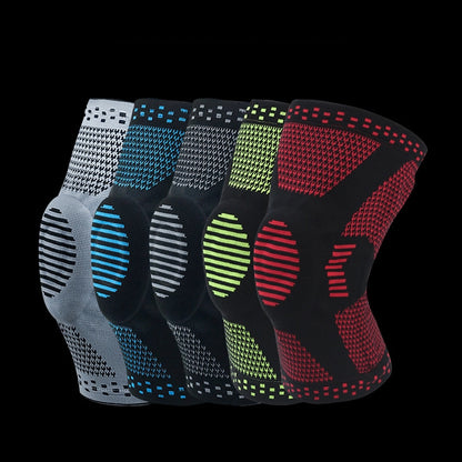 Sports Knee Pads Anti-Collision Support Compression Keep Warm Leg Sleeve Knitting Basketball Running Cycling Protective Gear, M, L, XL