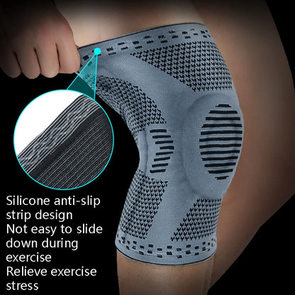 Sports Knee Pads Anti-Collision Support Compression Keep Warm Leg Sleeve Knitting Basketball Running Cycling Protective Gear, M, L, XL